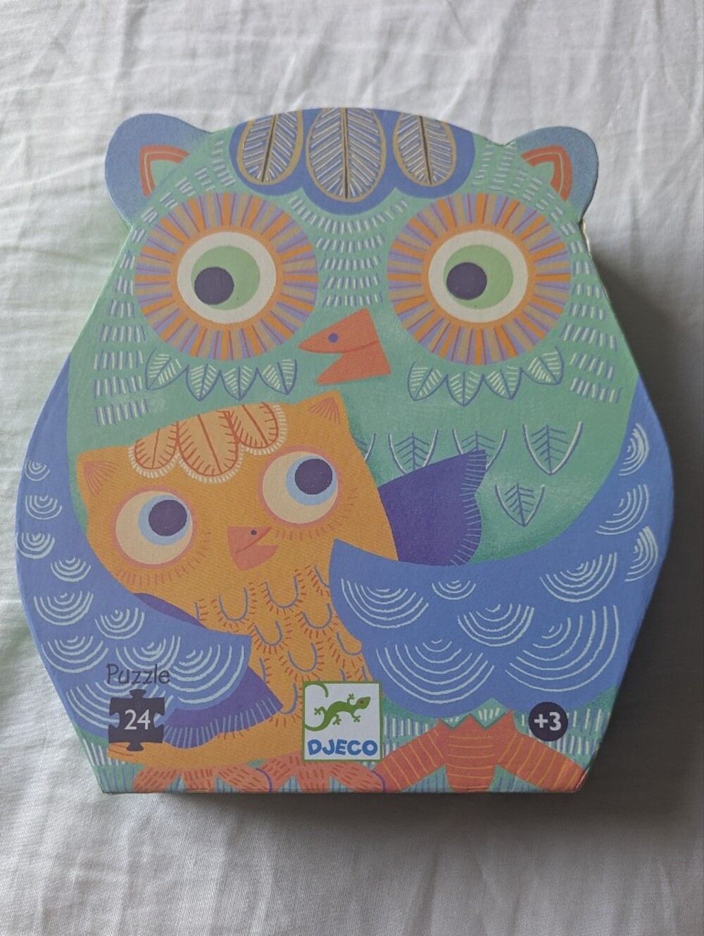 Djeco Blue & Green Owl Puzzle - 24 Pieces
